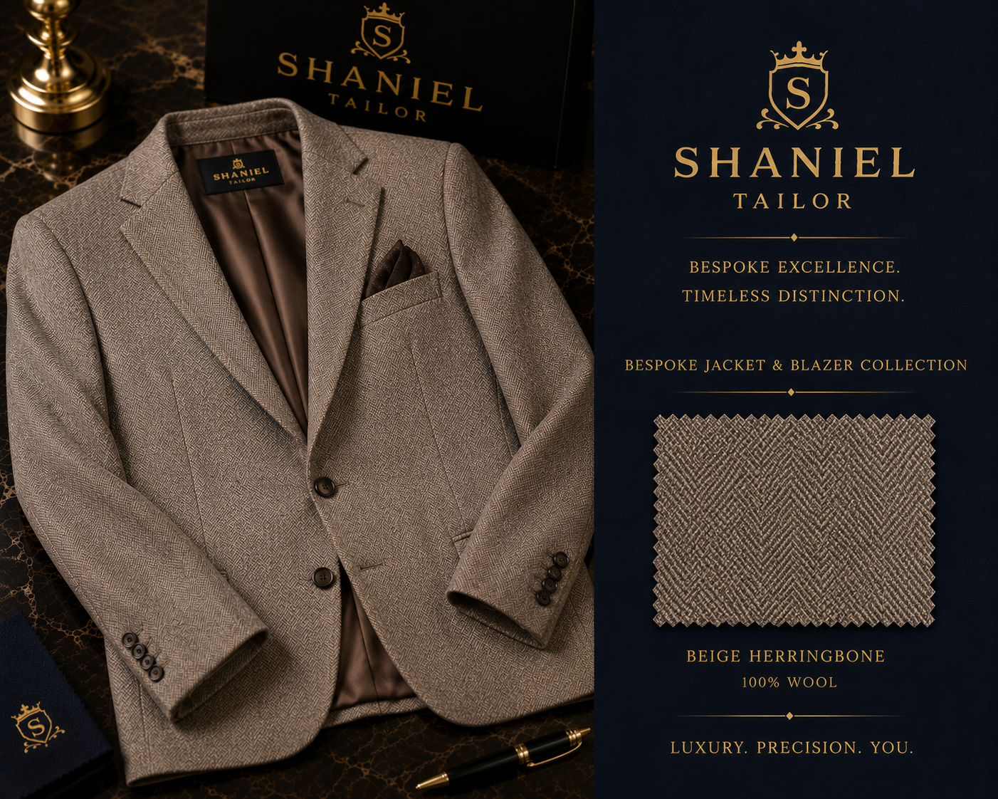 Premium Black Sports Jacket — Shaniel Bespoke Tailor